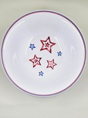 Longaberger Stars and Stripes Dinnerware Bowls (4)